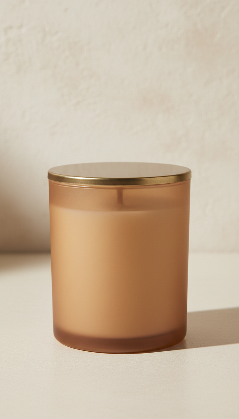 Amber Glow Scented Candle in Glass